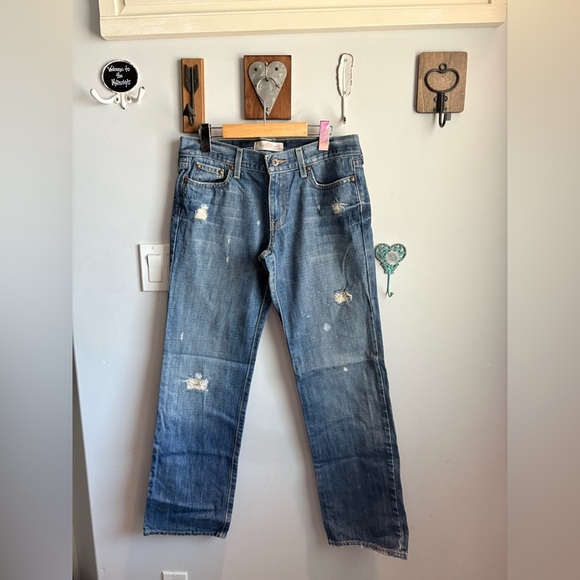Women’s Blue Distressed Jeans - Picture 1 of 4